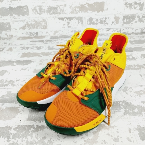 Nike PG 3 All Star  Orange Green High Top Lace Up Running Sneakers F1004 - Picture 2 of 13